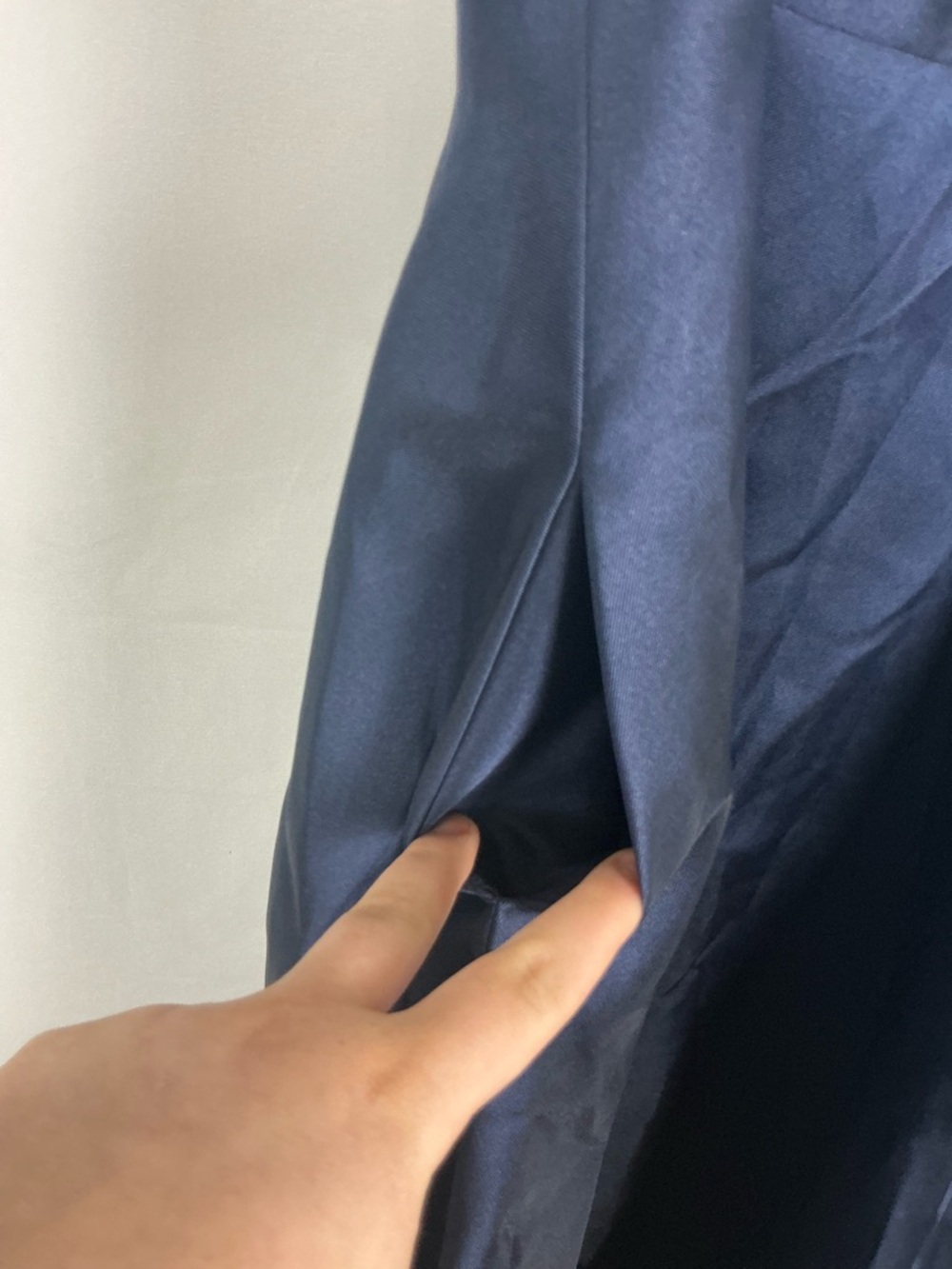 Dessy Collection Midnight Navy Satin Square-Neck Maxi Dress - Picture 4 of 5
